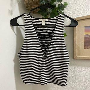 Striped crop top